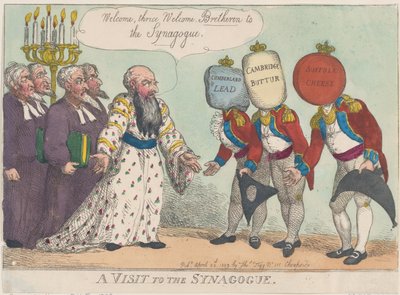 Sinagog Ziyareti, 28 Nisan 1809., 28 Nisan 1809. by Thomas Rowlandson