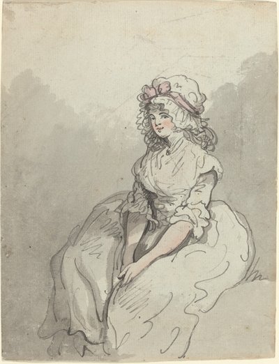Genç Bir İngiliz Güzeli by Thomas Rowlandson