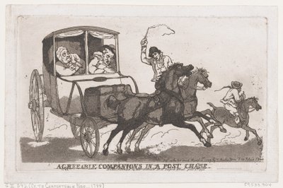 Bir Şezlongda Uyumlu Arkadaşlar, 5 Haziran 1790., 5 Haziran 1790. by Thomas Rowlandson