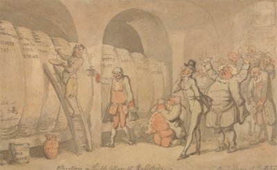 Bullstrode'daki Ale Mahzenindeki Değişiklikler by Thomas Rowlandson