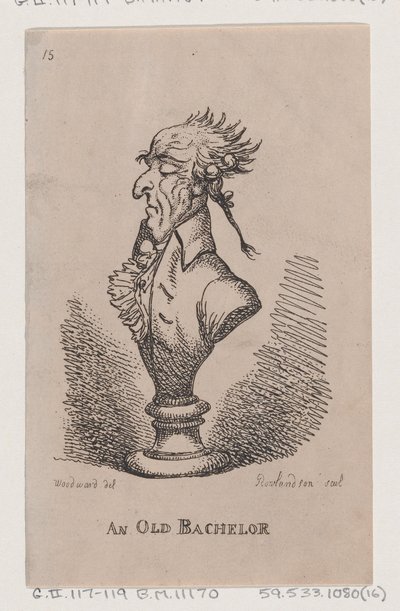 Eski Bir Bekar, 1808., 1808. by Thomas Rowlandson