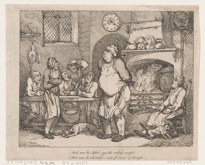 Ve Şimdi Kaldırılan Gözleri Tavan Aradı..., 1787., 1787. by Thomas Rowlandson