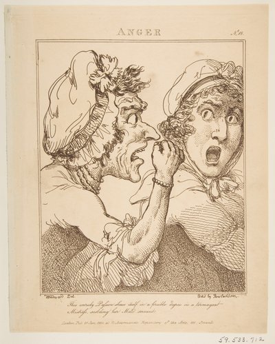 Öfke, 21 Ocak 1800. by Thomas Rowlandson