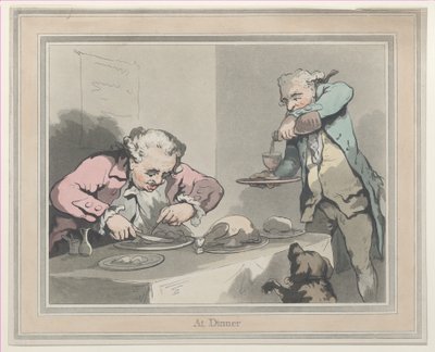 Akşam Yemeğinde, 1790., 1790. by Thomas Rowlandson