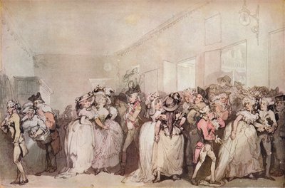 1785, c1785 Box Lobi Şezlongları by Thomas Rowlandson