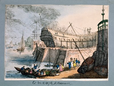 Brunswick Rıhtımı, Blackwall, Londra, 1806 by Thomas Rowlandson
