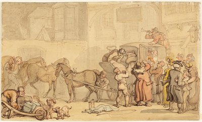 Atları Değiştiren Antrenör by Thomas Rowlandson