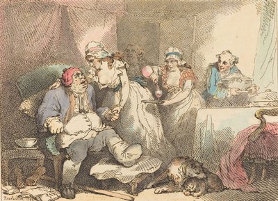 Gut hastalığında rahatlık, 1785. by Thomas Rowlandson