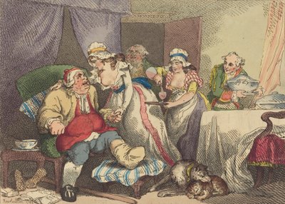 Gut hastalığında rahatlık, 1785. by Thomas Rowlandson