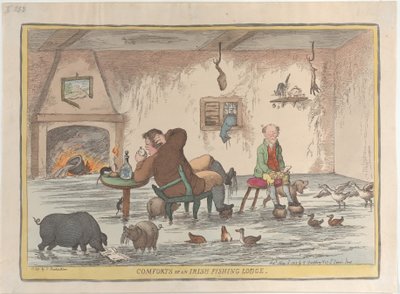 İrlandalı Balıkçı Köşkünün Konforu, 12 Mayıs 1812., 12 Mayıs 1812. by Thomas Rowlandson