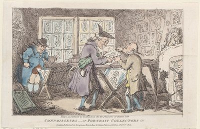 Uzmanlar veya Portre Koleksiyonerleri !!!, 1807., 1807. by Thomas Rowlandson