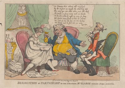 Ortaklığın Sona Ermesi veya Çalışkan Bayan Clarke İşini Sona Erdirme..., 15 Şubat 1809. by Thomas Rowlandson