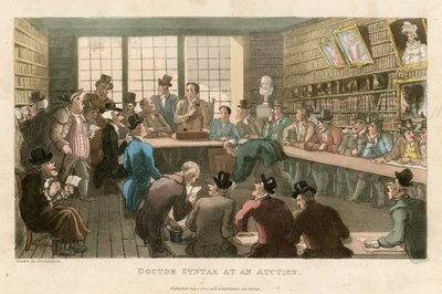 Açık artırmada Doktor Sözdizimi by Thomas Rowlandson