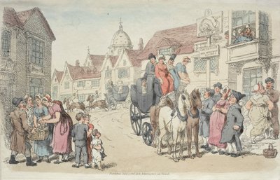 Dolphins Inn: Greenwich ve Woolwich Antrenörleri by Thomas Rowlandson
