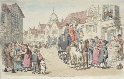 Dolphins Inn: Greenwich ve Woolwich Otobüsleri, 1816. by Thomas Rowlandson