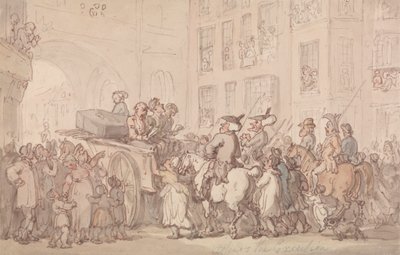 Dr. Syntax İnfaza Katılıyor by Thomas Rowlandson