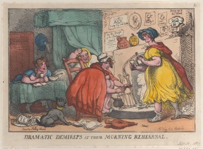 Dram-a-tic Demireps, Sabah Provasında, 30 Eylül 1810., 30 Eylül 1810. by Thomas Rowlandson