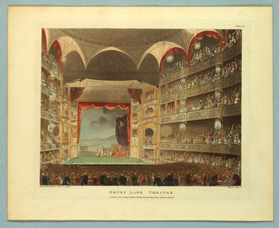 Ackermann'ın Deposu'ndan Drury Lane Tiyatrosu by Thomas Rowlandson