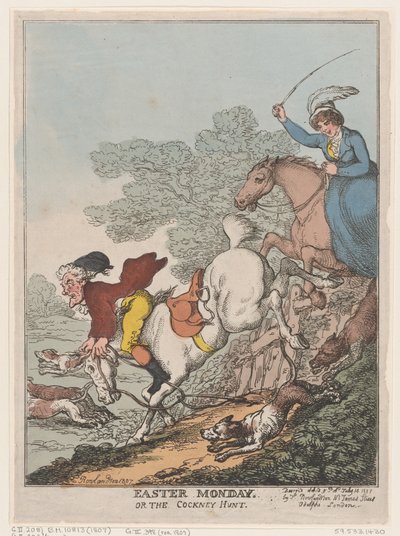 Paskalya Pazartesi veya The Cockney Hunt, 14 Temmuz 1807., 14 Temmuz 1807. by Thomas Rowlandson