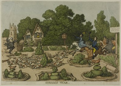 İnsan Hayatının Sefaletlerinden Öfkeli Papaz by Thomas Rowlandson