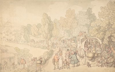Fairlop Fuarı, Essex, yak. 1816. by Thomas Rowlandson