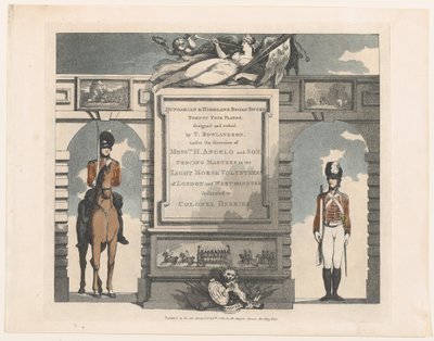 Forward, Macar ve Highland Broadsword, 12 Şubat 1799. by Thomas Rowlandson
