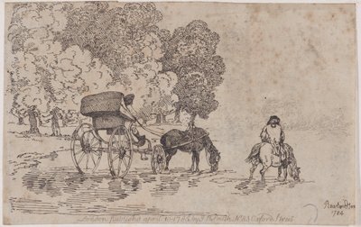 Dört Tekerlekli Şezlong, 10 Nisan 1785., 10 Nisan 1785. by Thomas Rowlandson