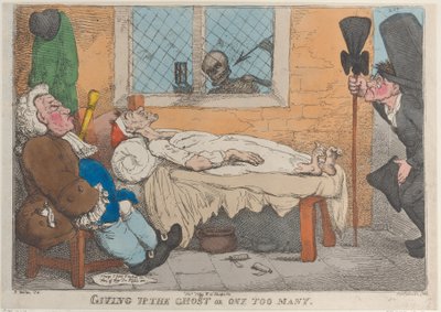Hayaletten Vazgeçmek veya Çok Fazla, 1813., 1813. by Thomas Rowlandson