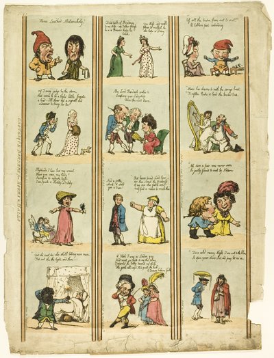 Salonlar ve Odalar için Grotesk Bordürler by Thomas Rowlandson