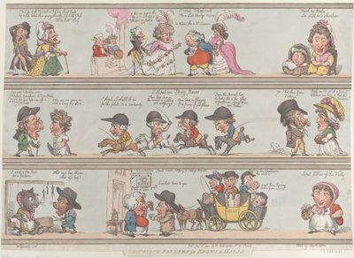 Odalar ve Salonlar için Grotesk Sınırlar, 1 Aralık 1800., 1 Aralık 1800. by Thomas Rowlandson