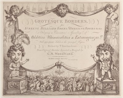 Ekranlar, Bilardo Salonları, Soyunma Odaları için Grotesk Kenarlıklar, &c &c, 1799-1800., 1799-1800. by Thomas Rowlandson