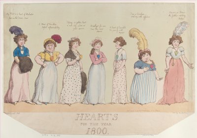 Yıl 1800, 20 Nisan 1800., 20 Nisan 1800 için Kalpler. by Thomas Rowlandson