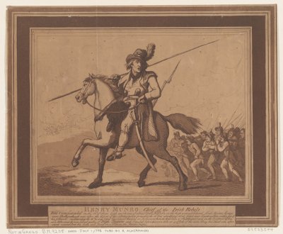 Henry Munro, İrlanda İsyancıları Şefi, 1 Temmuz 1798., 1 Temmuz 1798. by Thomas Rowlandson