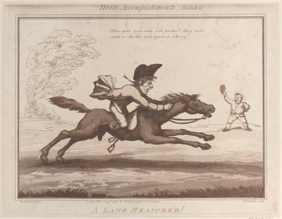 At Başarıları, Taslak 11: Bir Arazi Ölçer !!, 1 Ağustos 1799., 1 Ağustos 1799. by Thomas Rowlandson