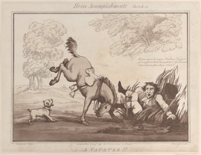 At Başarıları, Taslak 12: Bir Vaulter !!, 1 Ağustos 1799., 1 Ağustos 1799. by Thomas Rowlandson
