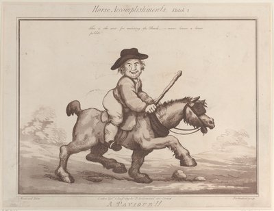 At Başarıları, Sketch 2: A Paviour!!, 1 Ağustos 1799., 1 Ağustos 1799. by Thomas Rowlandson