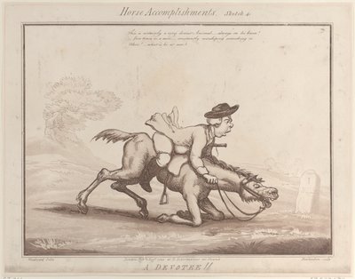 At Başarıları, Taslak 4: Bir Devotee !!, 1 Ağustos 1799., 1 Ağustos 1799. by Thomas Rowlandson