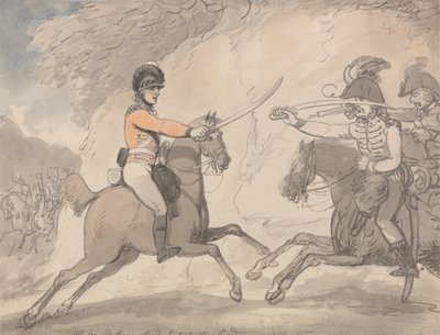 Macar ve Highland Broadsword Tatbikatı by Thomas Rowlandson