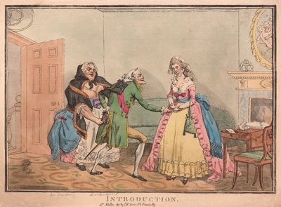 Giriş, pub. 1793 (el renkli gravür) by Thomas Rowlandson