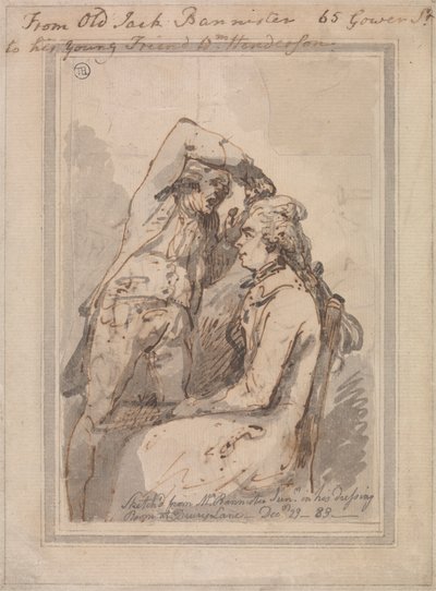 Jack Bannister Giyinme Odasında by Thomas Rowlandson