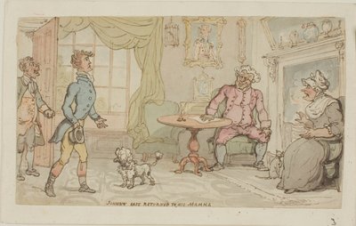 Johnny Safe Annesine Geri Döndü by Thomas Rowlandson