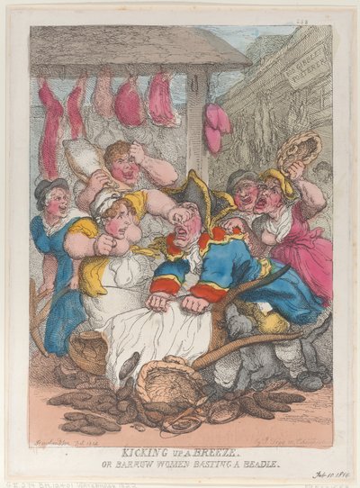 Bir Esinti Tekmelemek veya Boncuk Teyel Eden Höyük Kadınları, 10 Şubat 1814., 10 Şubat 1814. by Thomas Rowlandson