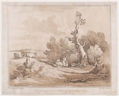 Budaklı Ağaçların Altında Odun Toplayan Figürlü Manzara, 21 Mayıs 1789., 21 Mayıs 1789. by Thomas Rowlandson