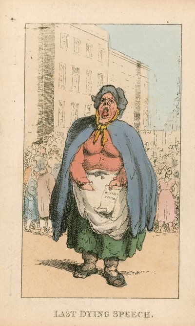Son Ölüm Konuşması (renkli gravür) by Thomas Rowlandson