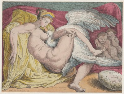 Leda ve Kuğu, 1799., 1799. by Thomas Rowlandson