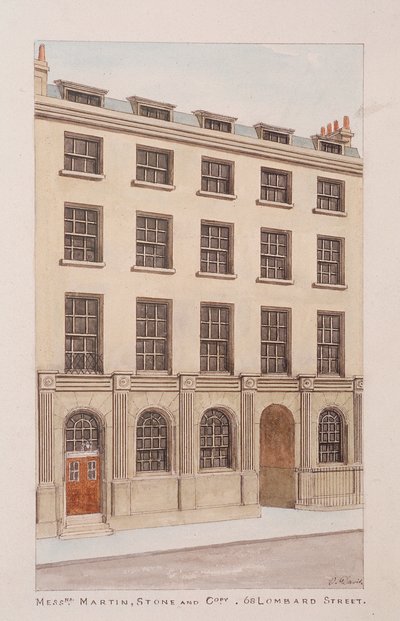 Lombard Caddesi, Londra, c1850 by Thomas Rowlandson
