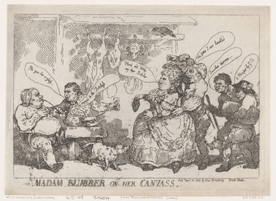 Madam Blubber Tuvallerinde, 22 Nisan 1784., 22 Nisan 1784. by Thomas Rowlandson