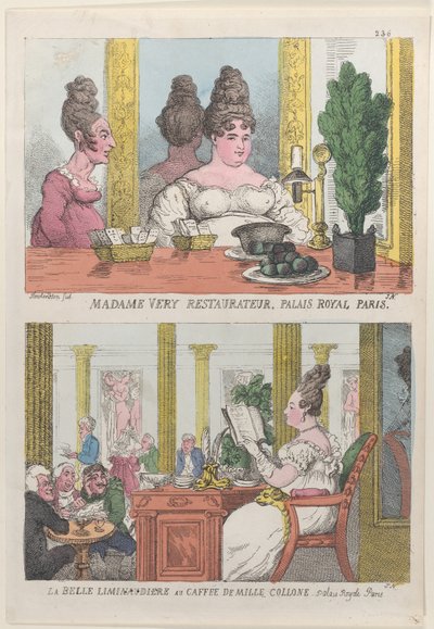Madame Very Restauranteur, Palais Royal Paris ve La Belle Liminaudiere, Caffee De Mille
