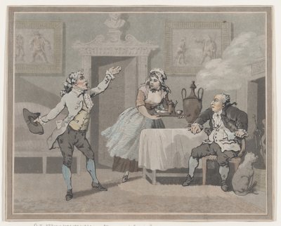 Manager & Spouter, 1 Temmuz 1802., 1 Temmuz 1802. by Thomas Rowlandson