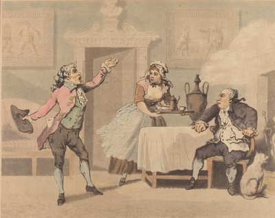 Yönetici ve Spouter, 1784. by Thomas Rowlandson
